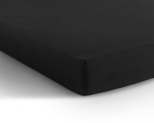 Einzel Jersey 135 gr. Spannbettlaken Schwarz 190/200 x 200/220 cm