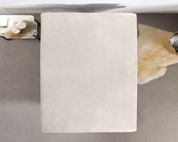 Einzel Jersey 135 gr. Spannbettlaken Creme 80/100 x 200 cm
