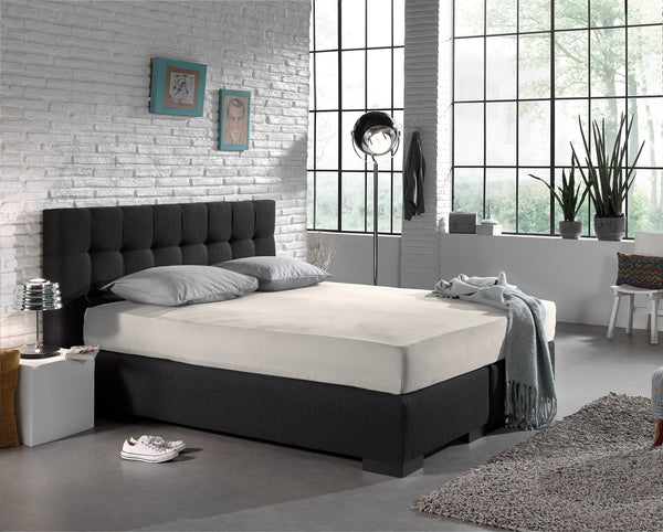 Einzel Jersey 135 gr. Spannbettlaken Creme 190/200 x 200/220 cm