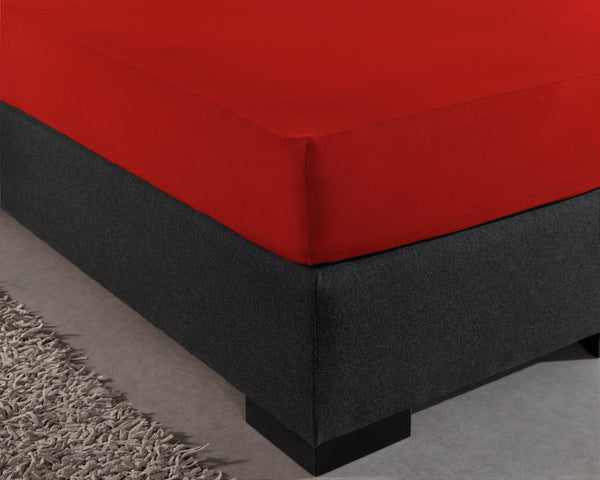 Einzel Jersey 135 gr. Spannbettlaken Rot 80/100 x 200 cm