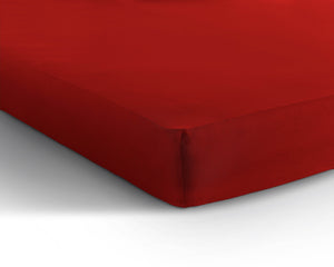 Einzel Jersey 135 gr. Spannbettlaken Rot 80/100 x 200 cm