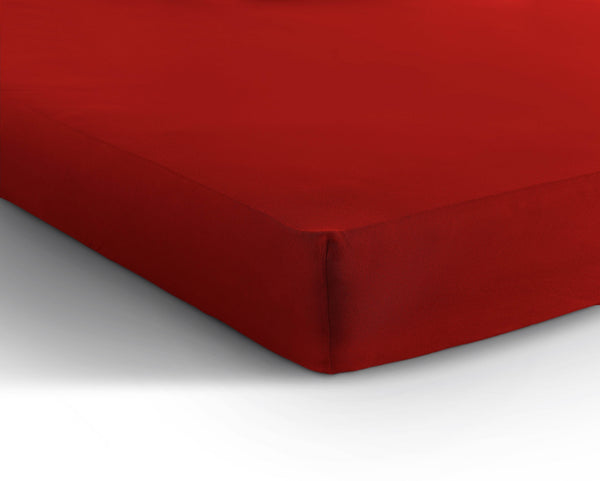 Einzel Jersey 135 gr. Spannbettlaken Rot 80/100 x 200 cm