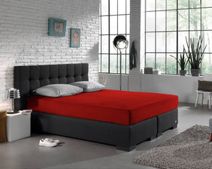 Einzel Jersey 135 gr. Spannbettlaken Rot 160/180 x 200 cm