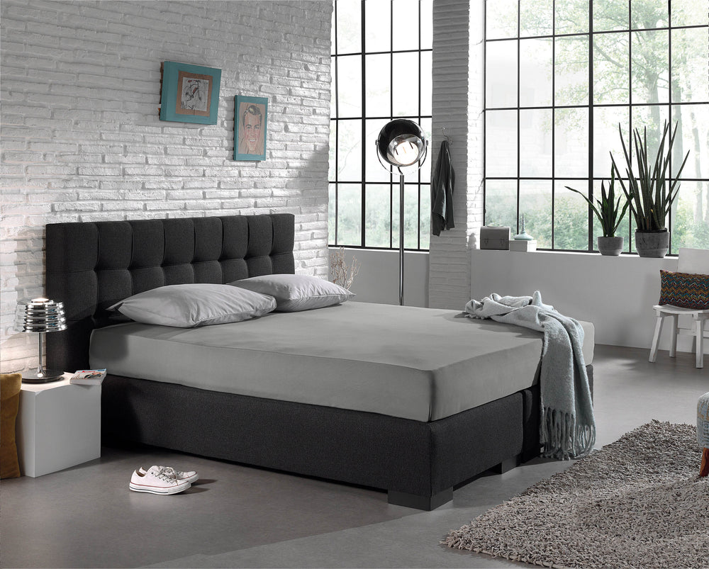 Einzel Jersey 135 gr. Spannbettlaken Grau 160/180 x 200 cm