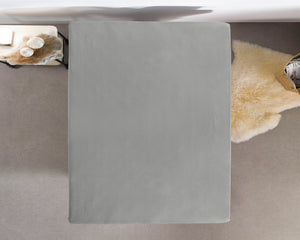 Einzel Jersey 135 gr. Spannbettlaken Grau 160/180 x 200 cm