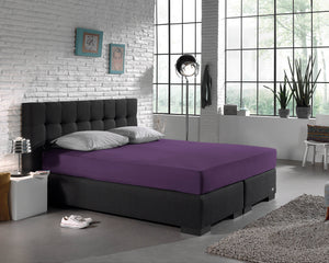 Einzel Jersey 135 gr. Spannbettlaken Lila 140 x 200 cm