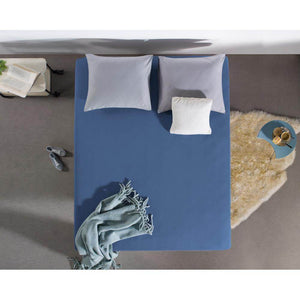 Einzel Jersey 135 gr. Spannbettlaken Blau 80/100 x 200 cm