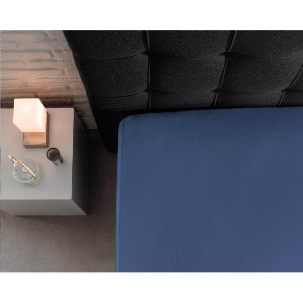 Einzel Jersey 135 gr. Spannbettlaken Blau 140 x 200 cm