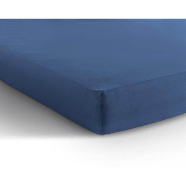 Einzel Jersey 135 gr. Spannbettlaken Blau 160/180 x 200 cm