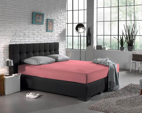 Einzel Jersey 135 gr. Spannbettlaken Rose 160/180 x 200 cm