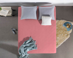 Einzel Jersey 135 gr. Spannbettlaken Rose 190/200 x 200/220 cm