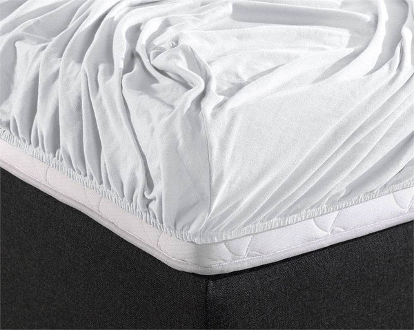 Doppelt Jersey 220 gr. Spannbettlaken Weiss 80/100 x 220 cm