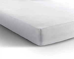 Doppelt Jersey 220 gr. Spannbettlaken Weiss 190/200 x 220/230 cm