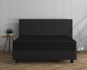 Doppelt Jersey 220 gr. Spannbettlaken Schwarz 190/200 x 220/230 cm