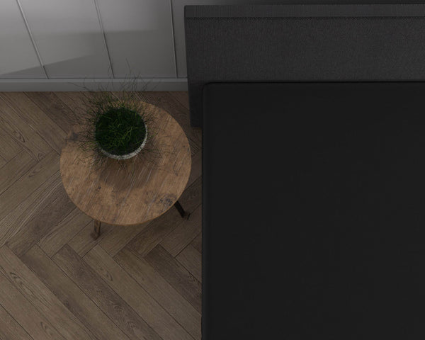 Doppelt Jersey 220 gr. Spannbettlaken Schwarz 190/200 x 220/230 cm