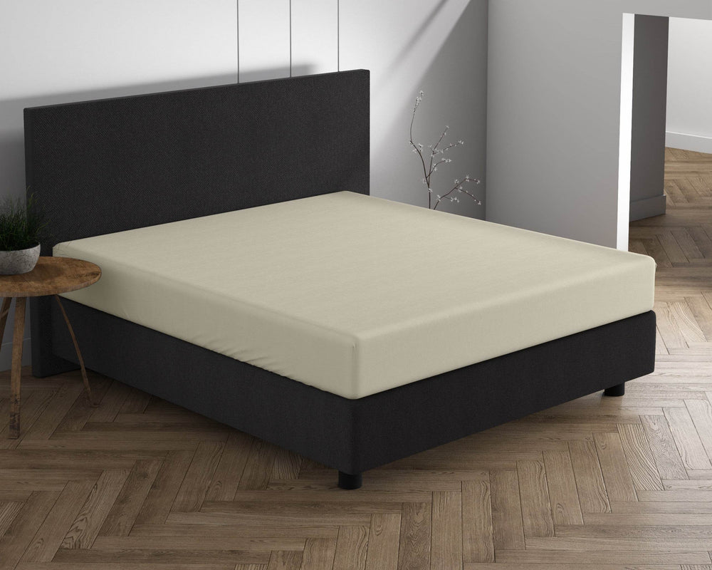 Doppelt Jersey 220 gr. Spannbettlaken Creme 80/100 x 220 cm