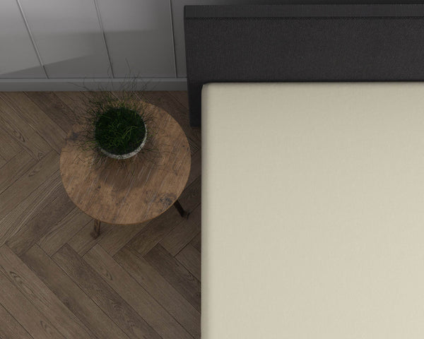 Doppelt Jersey 220 gr. Spannbettlaken Creme 80/100 x 220 cm