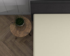 Doppelt Jersey 220 gr. Spannbettlaken Creme 140 x 200/220 cm