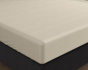 Doppelt Jersey 220 gr. Spannbettlaken Creme 160/180 x 200/220 cm