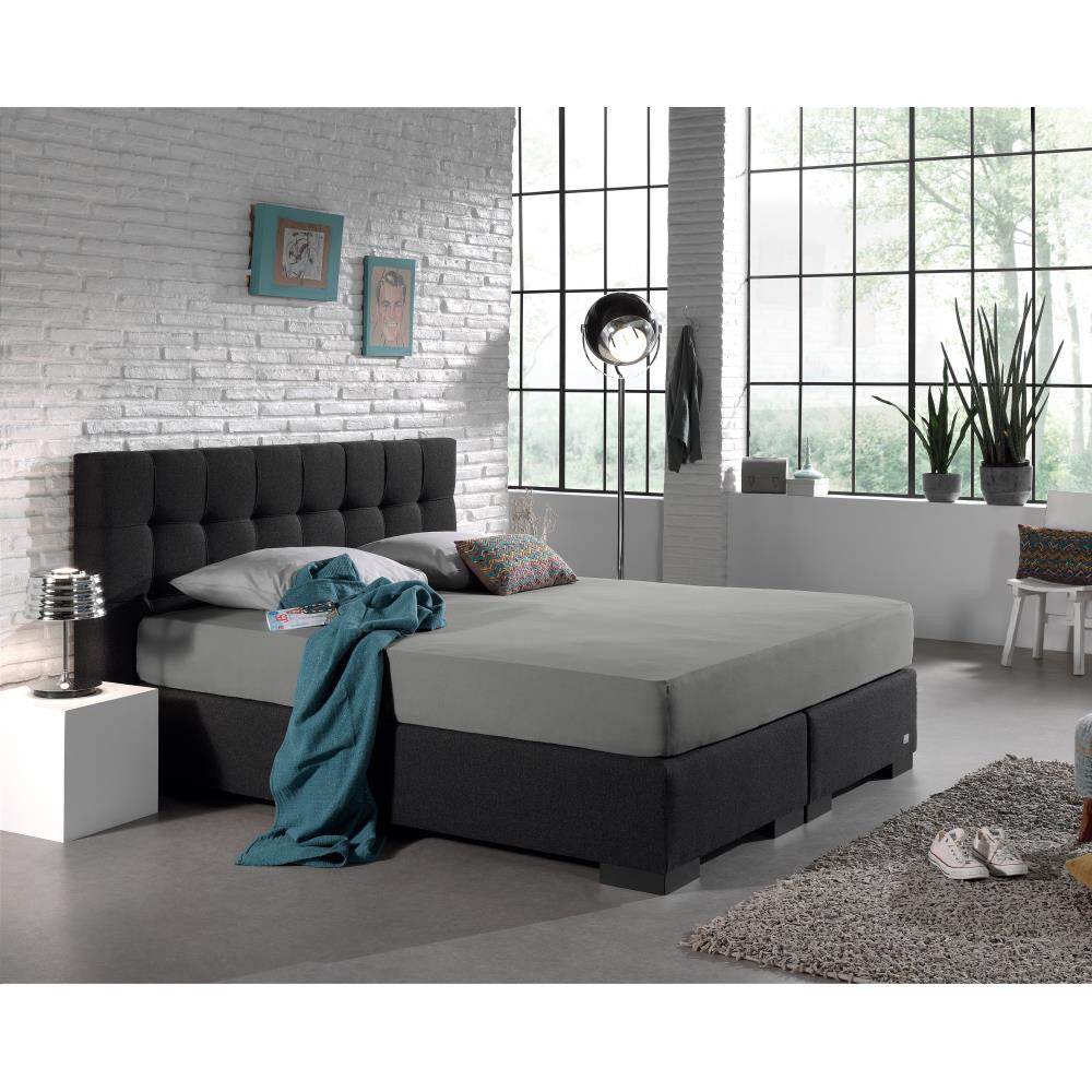 Doppelt Jersey 220 gr. Spannbettlaken Grau 140 x 200/220 cm