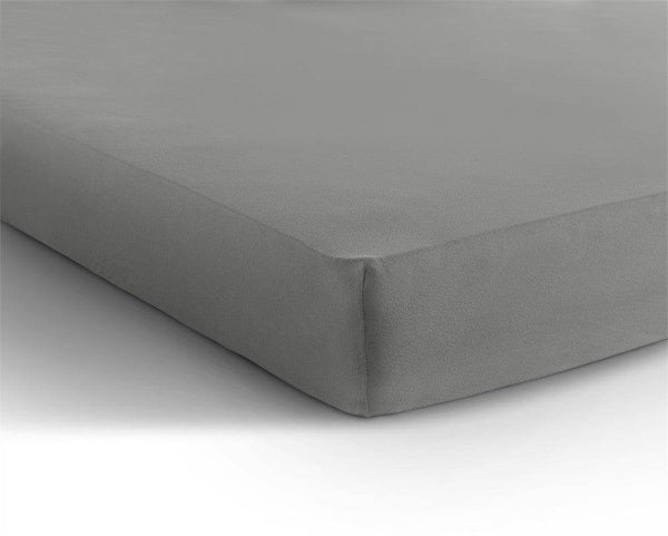 Doppelt Jersey 220 gr. Spannbettlaken Grau 140 x 200/220 cm