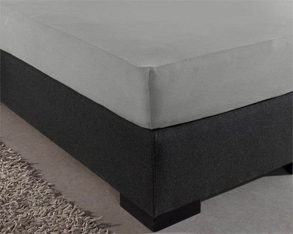 Doppelt Jersey 220 gr. Spannbettlaken Grau 160/180 x 200/220 cm