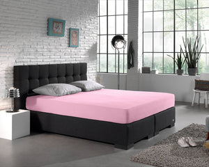 Doppelt Jersey 220 gr. Spannbettlaken Rose 140 x 200/220 cm