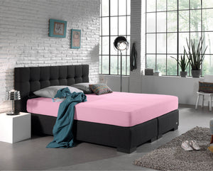 Doppelt Jersey 220 gr. Spannbettlaken Rose 140 x 200/220 cm
