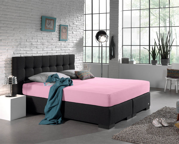 Doppelt Jersey 220 gr. Spannbettlaken Rose 140 x 200/220 cm
