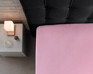 Doppelt Jersey 220 gr. Spannbettlaken Rose 140 x 200/220 cm