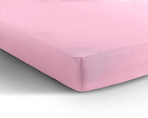 Doppelt Jersey 220 gr. Spannbettlaken Rose 140 x 200/220 cm