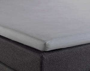 Split Topper Baumwolle Spannbettlaken Grau 160 x 200 cm