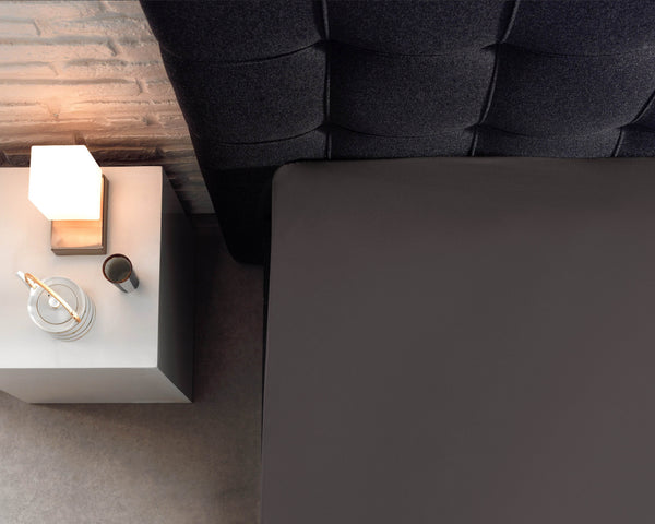 Split Topper Baumwolle Spannbettlaken Anthrazit 180 x 220 cm