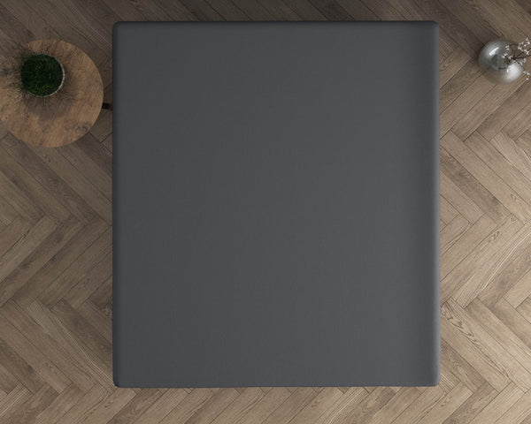 Doppelt Jersey 220 gr. Spannbettlaken Anthrazit 80/100 x 220 cm