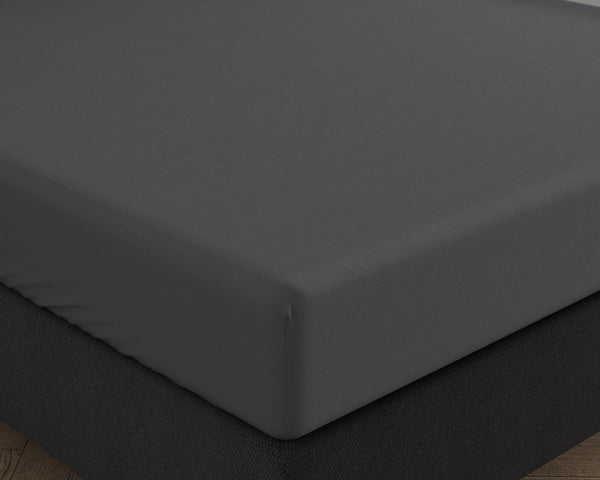 Doppelt Jersey 220 gr. Spannbettlaken Anthrazit 80/100 x 220 cm