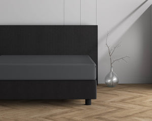Doppelt Jersey 220 gr. Spannbettlaken Anthrazit 140 x 200/220 cm