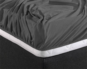 Doppelt Jersey 220 gr. Spannbettlaken Anthrazit 160/180 x 200/220 cm
