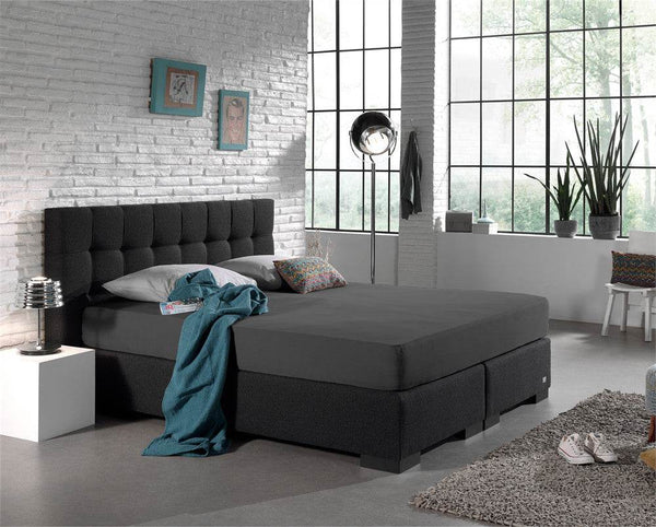 Doppelt Jersey 220 gr. Spannbettlaken Anthrazit 190/200 x 220/230 cm