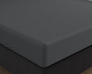 Doppelt Jersey 220 gr. Spannbettlaken Anthrazit 190/200 x 220/230 cm