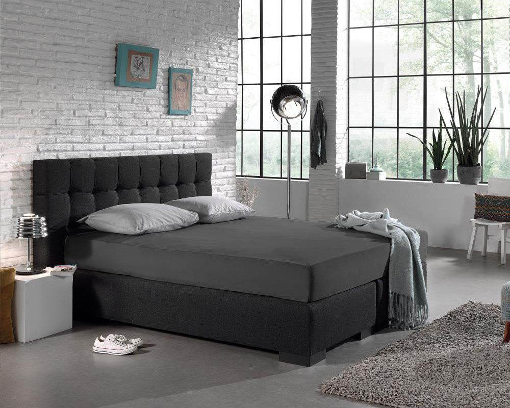 Einzel Jersey 135 gr. Spannbettlaken Anthrazit 80/100 x 200 cm