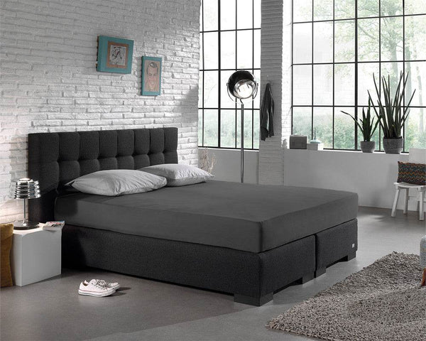 Einzel Jersey 135 gr. Spannbettlaken Anthrazit 160/180 x 200 cm