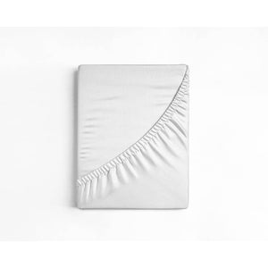 Baumwoll-Topper Spannbettlaken Weiss 140 x 200 cm