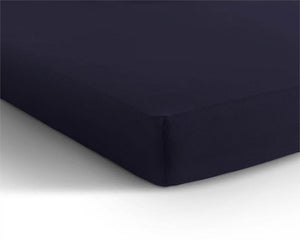 Doppelt Jersey 220 gr. Spannbettlaken Navy 140 x 200/220 cm