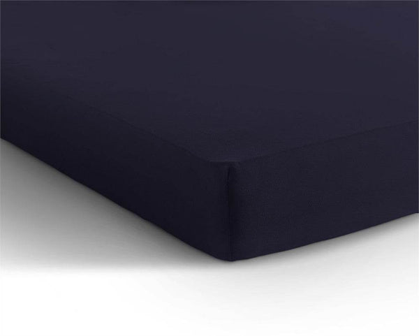 Doppelt Jersey 220 gr. Spannbettlaken Navy 140 x 200/220 cm