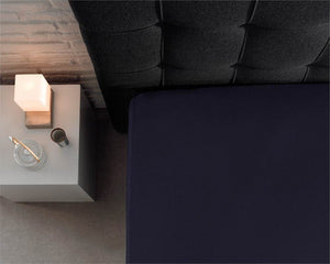Doppelt Jersey 220 gr. Spannbettlaken Navy 140 x 200/220 cm