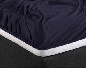 Doppelt Jersey 220 gr. Spannbettlaken Navy 140 x 200/220 cm