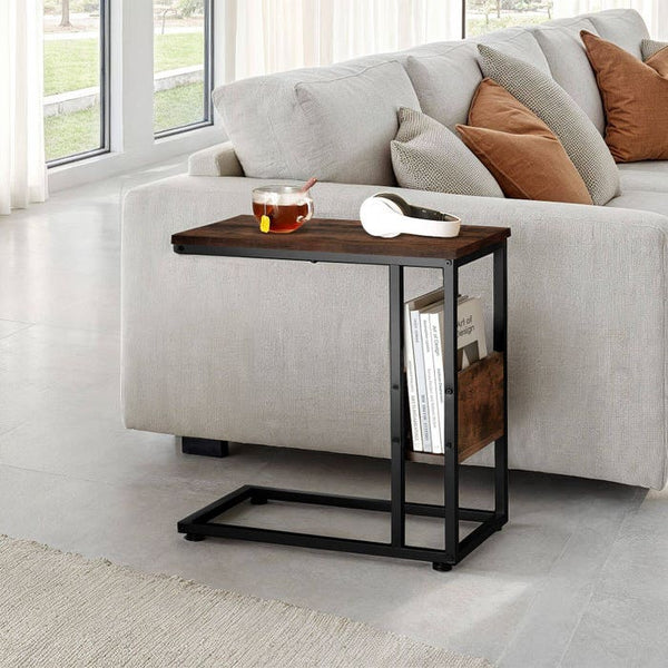 Beistelltisch Wigan Industrial Holz dunkel, rustikal