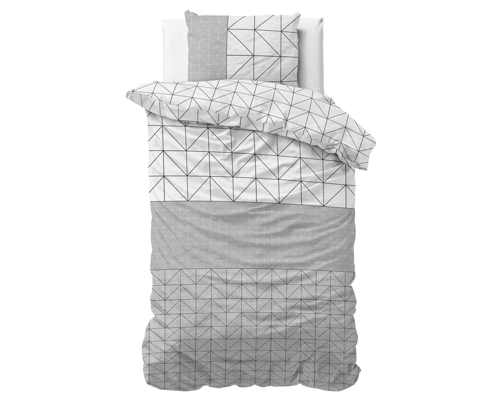 Bettbezug Flanel Gino Grau 140 x 220 cm