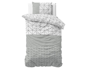 Bettbezug Flanel Gino Grau 140 x 220 cm