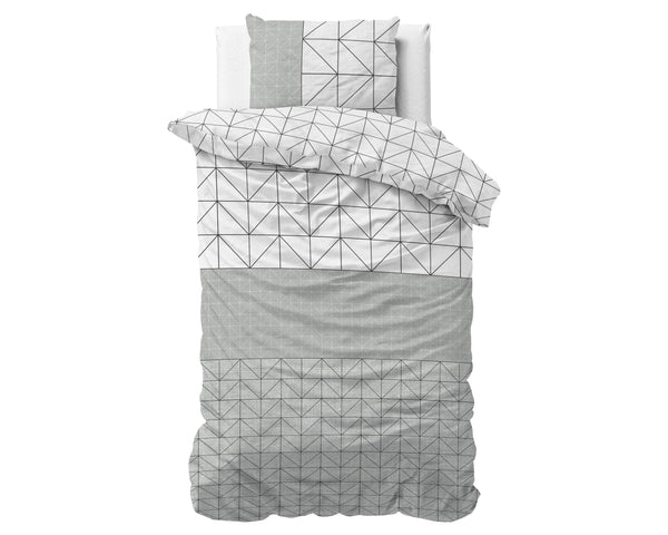 Bettbezug Flanel Gino Grau 140 x 220 cm